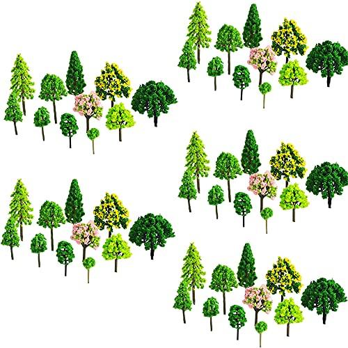 森林 模型用樹木 55本 ジオラマ 模型 木 森 材料 キット 鉄道 庭 建物 3-7cm 9サイズ...