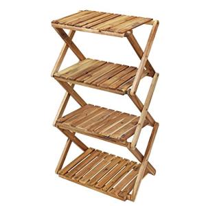 木製ラック キャプテンスタッグ CSクラシックス 木製4段 MOVEラック