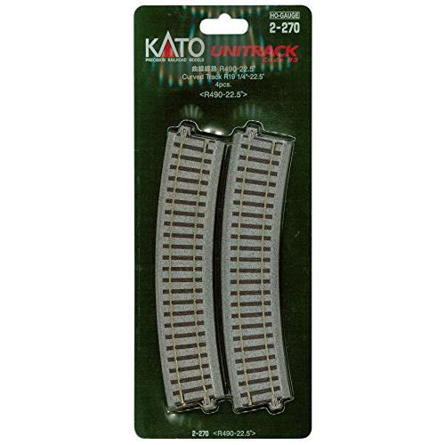 KATO HOゲージ 曲線線路 R490-22.5° 4本入 2-270 鉄道模型用品