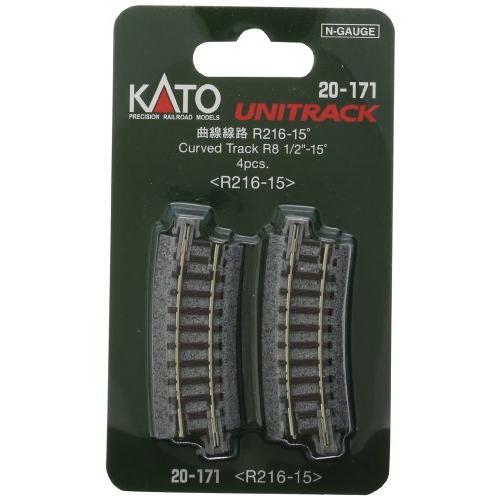 KATO Nゲージ 曲線線路 R216-15° 4本入 20-171 鉄道模型用品