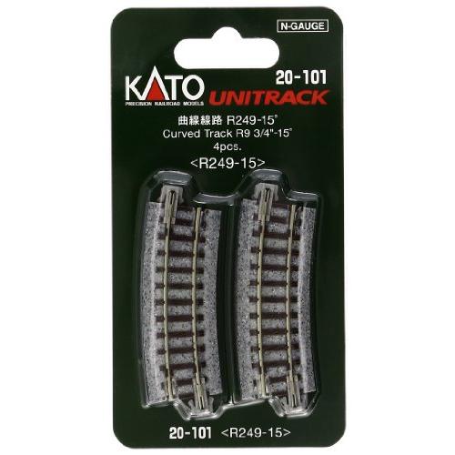 KATO Nゲージ 曲線線路 R249-15° 4本入 20-101 鉄道模型用品
