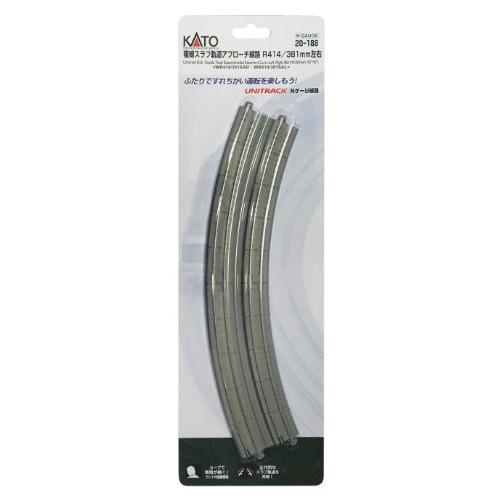 KATO Nゲージ 複線スラブ軌道アプローチ線路R414/381-22.5° 左右各1本入 20-1...