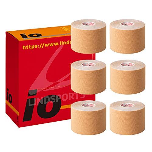 LINDSPORTS イオテープ 50mm x 5.0m 6本入 タン 肌色