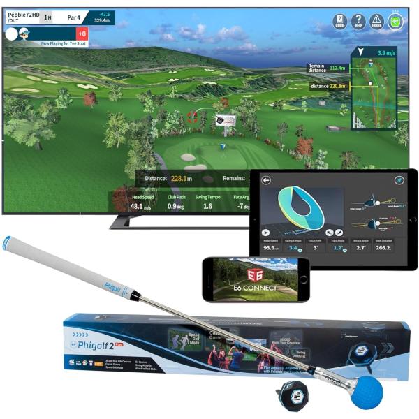 Phigolf2 Flex ホームゴルフゲームシミュレーター スマートモーションセンサーとスイングス...