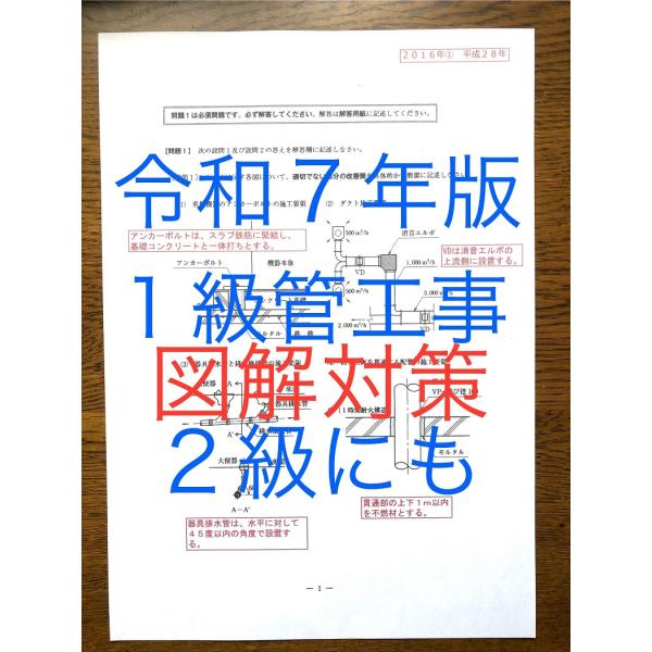 令和６年版　忙しい人向け　１級管工事施工管理技士　図解問題対策　虎の巻　２級管工事にも　一級二級　過...