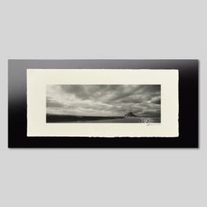 IGREBOW フランス 夕暮れのモンサンミッシェル ビッグサイズ アイグレボウ インテリアフォト 越前塗板フレーム ビッグサイズ モノクローム