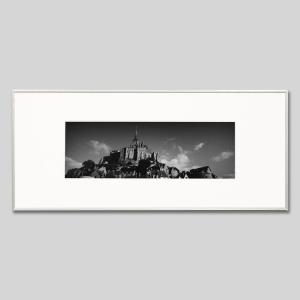 IGREBOW フランス ノルマンディー モン・サン・ミッシェル アイグレボウ インテリアフォト アルミフレーム ビッグサイズ モノクローム