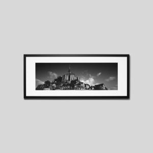 IGREBOW フランス ノルマンディー モン・サン・ミッシェル アイグレボウ インテリアフォト ウッド黒フレーム ビッグサイズ モノクローム