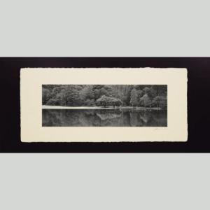 IGREBOW 栃木県 静かに佇む西の湖 ビッグサイズ アイグレボウ インテリアフォト 越前塗板フレーム ビッグサイズ モノクローム