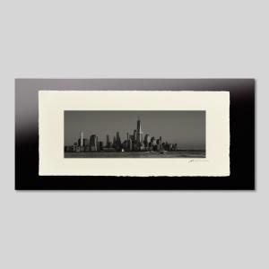 IGREBOW アメリカ ニューヨーク 夕暮れのマンハッタン アイグレボウ インテリアフォト 越前塗板フレーム ビッグサイズ モノクローム