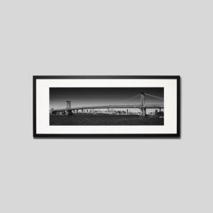 IGREBOW アメリカ ニューヨーク ウィリアムズバーグブリッジとマンハッタン アイグレボウ インテリアフォト ウッド黒フレーム ビッグサイズ モノクローム
