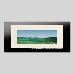 IGREBOW モンゴル テレルジ草原と道 アイグレボウ インテリアフォト 越前塗板フレーム ビッグサイズ カラー写真