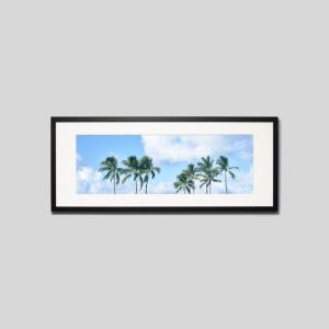 IGREBOW ハワイ 青空にヤシの木 アイグレボウ インテリアフォト ウッド黒フレーム ビッグサイズ カラー写真