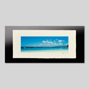 IGREBOW ハワイ 青い海と白い砂浜 アラモアナビーチ アイグレボウ インテリアフォト 越前塗板フレーム ビッグサイズ カラー写真