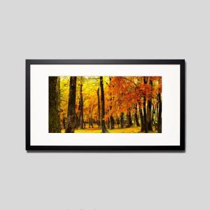 IGREBOW 北海道 紅葉に染まる洞爺湖畔 アイグレボウ インテリアフォト ウッド黒フレーム ビッグサイズ カラー写真