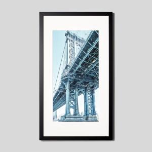 IGREBOW アメリカ ニューヨーク マンハッタンブリッジ アイグレボウ インテリアフォト ウッド黒フレーム ビッグサイズ モノクローム