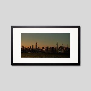 IGREBOW ニューヨーク マンハッタンの夕景 アイグレボウ インテリアフォト ウッド黒フレーム ビッグサイズ カラー写真