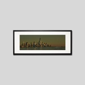 IGREBOW ニューヨーク ホーボーケンから望む夕暮れのマンハッタン アイグレボウ インテリアフォト ウッド黒フレーム ビッグサイズ カラー写真