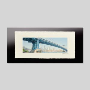 IGREBOW アメリカ ニューヨーク マンハッタンブリッジとマンハッタン アイグレボウ インテリアフォト 越前塗板フレーム ビッグサイズ カラー写真