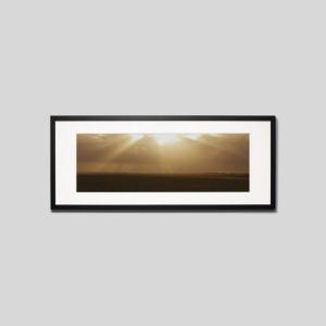 IGREBOW フランス モン・サン・ミッシェル近郊の夕日 アイグレボウ インテリアフォト ウッド黒フレーム ビッグサイズ カラー写真