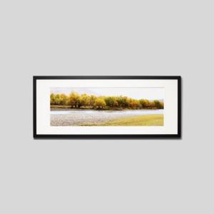 IGREBOW モンゴル テレルジの川 アイグレボウ インテリアフォト ウッド黒フレーム ビッグサイズ カラー写真