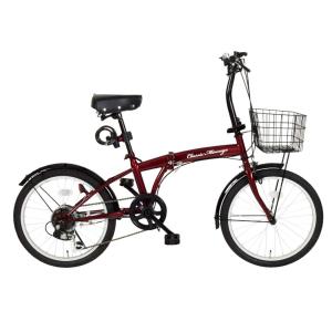 [折畳み自転車] Classic Mimugo クラシックミムゴ 20インチ折畳自転車 クラシックレッド MG-CM206L 送料無料 (北海道・沖縄・離島別送料)