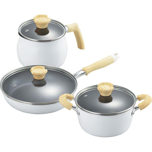 ナチュラプラス アルミ鍋3点セット 鍋 セット キッチンツール キッチン ご自宅用 プレゼント 贈り...