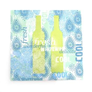 ランチナプキン 20枚入 PAPER+DESIGN ペーパーデザイン ペーパーナプキン ドイツ製 33×33cm ボトル グリーン×ブルー PD21583