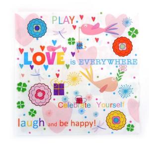 ランチナプキン 20枚入 PAPER+DESIGN ペーパーデザイン ペーパーナプキン ドイツ製 33×33cm LOVE HAPPY カラフル LN0748