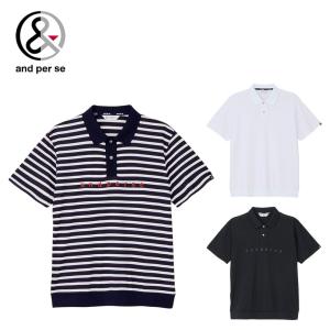 and per se（アンパスィ） coco 未使用品 メンズ 半袖ポロシャツ LL 紺