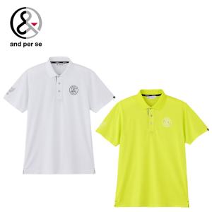 coco 中古 アンパスィ and per se メンズ 半袖ポロシャツ LL 黄 イエロー 鹿の子 刺しゅう and per se（アンパスィ） coco 中古 メンズ 半袖シャツ LL イエロー