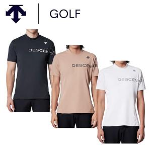 DESCENTE GOLF デサントゴルフ メンズ ゴルフウェア シャツ モックネックベアスムース半袖シャツ DGMXJA17 24SS 春夏 吸汗速乾｜bespo