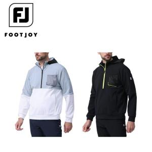 セール FOOTJOY フットジョイ メンズ ゴルフウェア パーカー ハイブリッド長袖ハーフジップフーディー 81836 24SS 撥水機能 メッシュポケット｜ベスポ