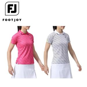 FOOTJOY フットジョイ レディース ゴルフウェア シャツ FJアウトラインプリント半袖スキッパーポロ 81925 24SS吸汗速乾性 メッシュ素材の商品画像