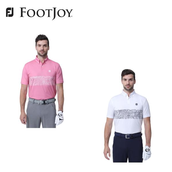 10%OFF FOOTJOY フットジョイ メンズ ゴルフウェア シャツ トロピカルリーフ柄半袖ボタ...