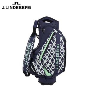 J.LINDEBERG ジェイリンドバーグ メンズ ゴルフ キャディバッグ 07311403 24SS 春夏 ゴルフバッグ 10型 ロゴ総柄デザイン｜bespo