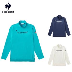 セール Le coq sportif ルコックスポルティフ メンズ ゴルフウェア シャツ ストレッチフォーサー 長袖ハイネックシャツ QGMWJB12 23FW 秋冬保温 UV CUT