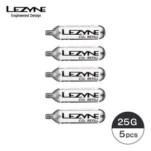 LEZYNE レザイン 自転車 アクセサリー CO2ボンベ CO2 CARTRIDGE 25G SILVER 5PCS ネジ式 空気入れ 携帯 交換用 CO2カートリッジ インフレーター シルバー