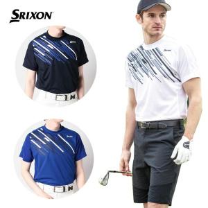 セール SRIXON スリクソン メンズ ゴルフウェア シャツ エアスルー 香妻プロ共同開発 バイアスプリントモックネックシャツ RGMVJA16 23SS 春夏 吸汗速乾送料無料｜bespo