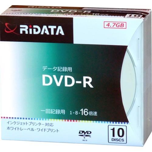 RiDATA D-R16X47G.PW10P SC B データ用DVD-R 5mmスリムケース10枚...