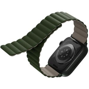 KENZAN UNIQ-45MM-REVGRNTPE Apple Watch 42／44／45MM用マグネットバンド REVIX PINE GREEN／TAUPE UNIQ45MMREVGRNTPE｜best-denki