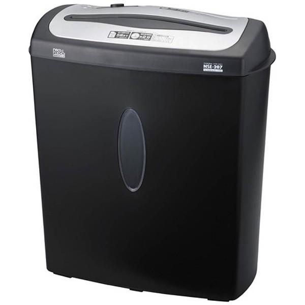 ナカバヤシ NSE-207BK クロスカットシュレッダー （A4サイズ／CD・DVD・カードカット対...