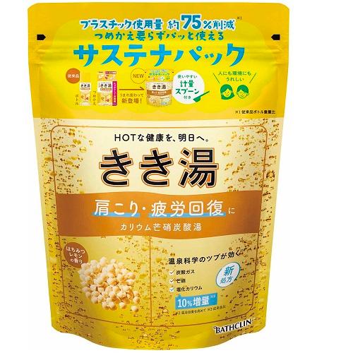 バスクリン きき湯 カリウム芒硝炭酸湯 サステナパック 入浴剤 360g