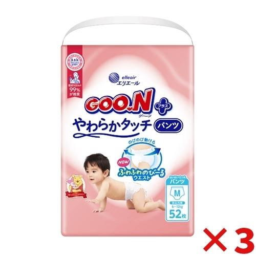 大王製紙 グーンプラス やわらかタッチ パンツ Mサイズ 52枚【3個セット販売】