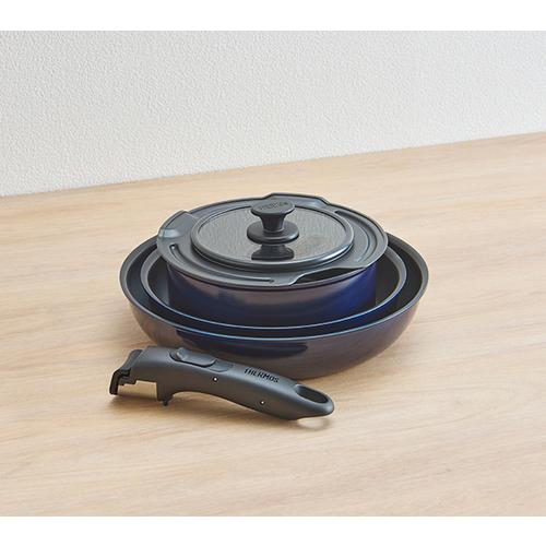 THERMOS サーモス取っ手のとれるフライパン５点セットEA KSE5ADPBL ディープブルー