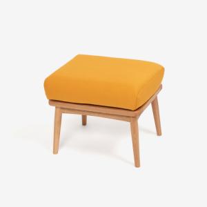 大塚家具 オットマン「シネマ」専用カバー レッドオーク材・ウォールナット材共通 布 イエロー