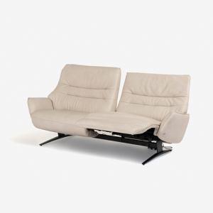 【大塚家具SALE】大塚家具 [2人掛] ドイツ製 電動リクライニングソファ「ラロ」幅211cm 本革 総革張り#24 グレージュ色