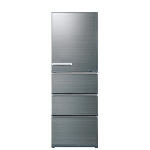 アクア 冷蔵庫 430L 右開き 4ドア 幅60cm ローボディ LED庫内灯 おいシールド冷凍 Delieシリーズ AQR-V43P シルバー系