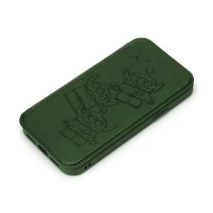 PGA PG-DGF20G02LGM iPhone 12／12 Pro用 ガラスフリップケース Premium Style エイリアン