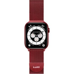 LAUT L_AWS_ST_R Apple Watch 1／2／3／4／5／6／SE 38／40mm BAND LAUT STEEL LOOP レッド